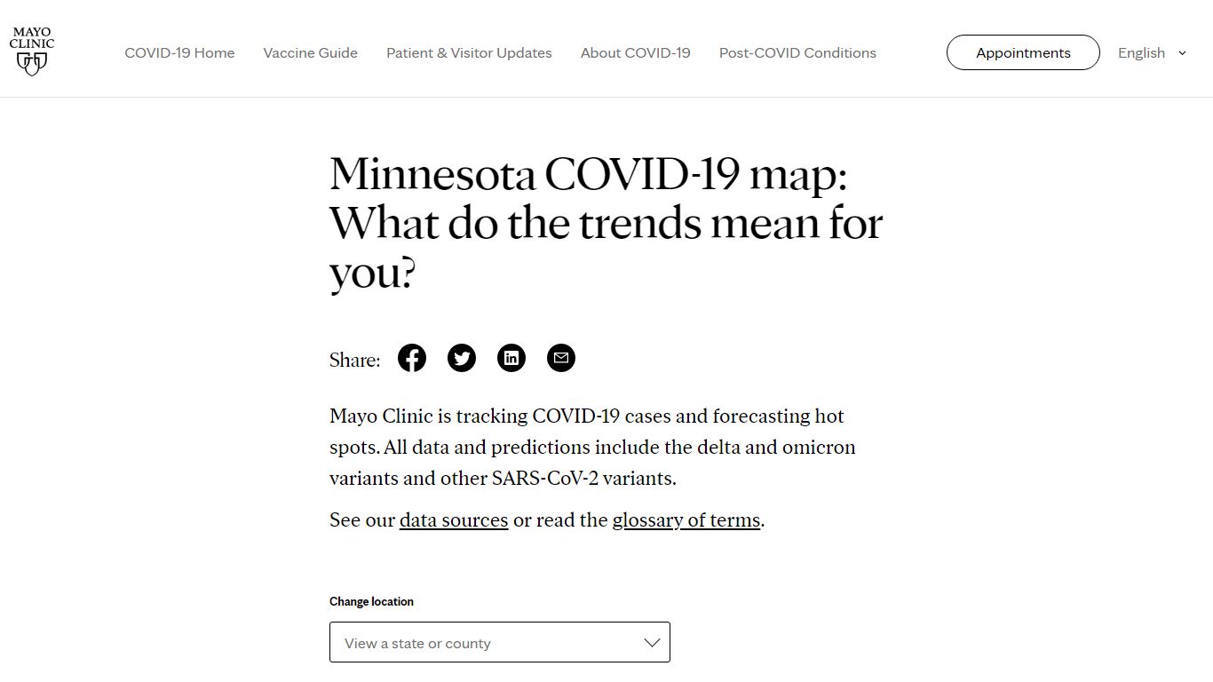 Minnesota COVID-19 Map: Tracking the Trends - Mayo Clinic